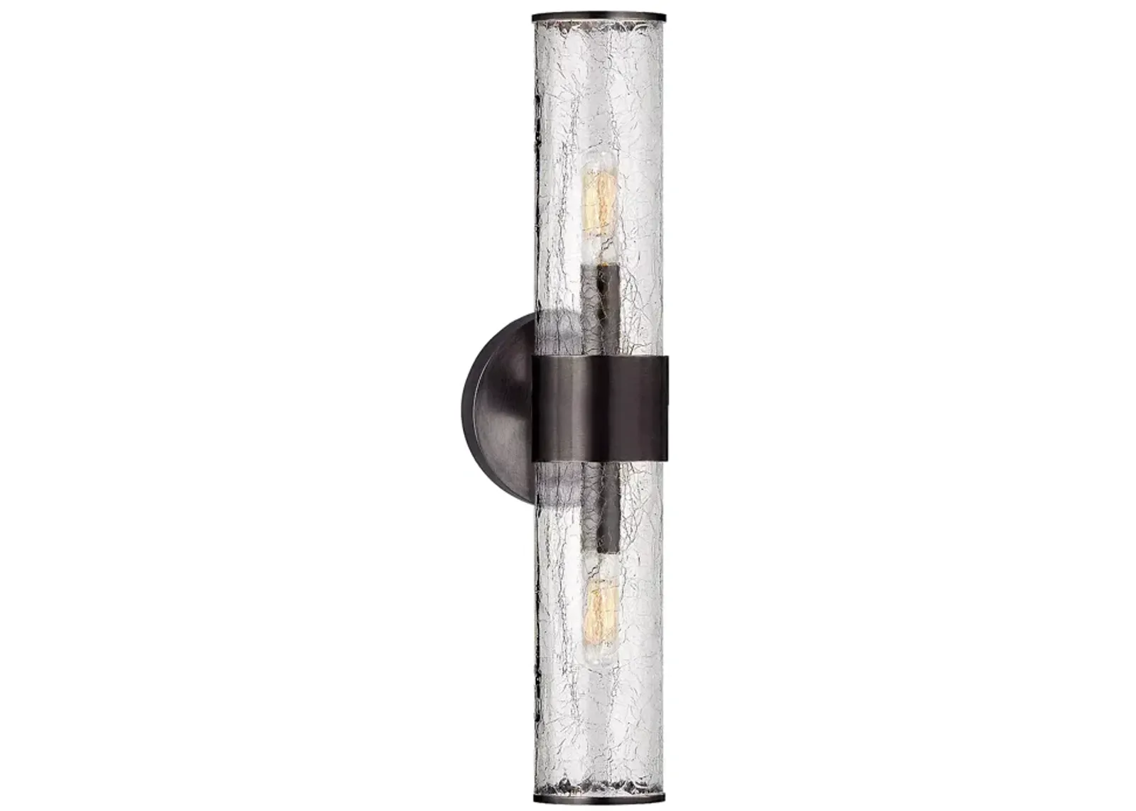 Kelly Wearstler Liaison 2 Light Medium Sconce with Crackle Glass Shade