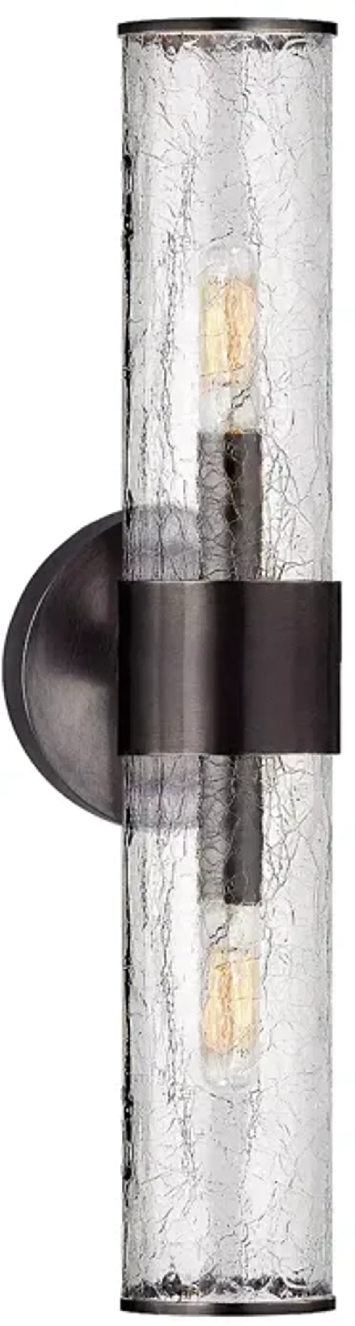 Kelly Wearstler Liaison 2 Light Medium Sconce with Crackle Glass Shade