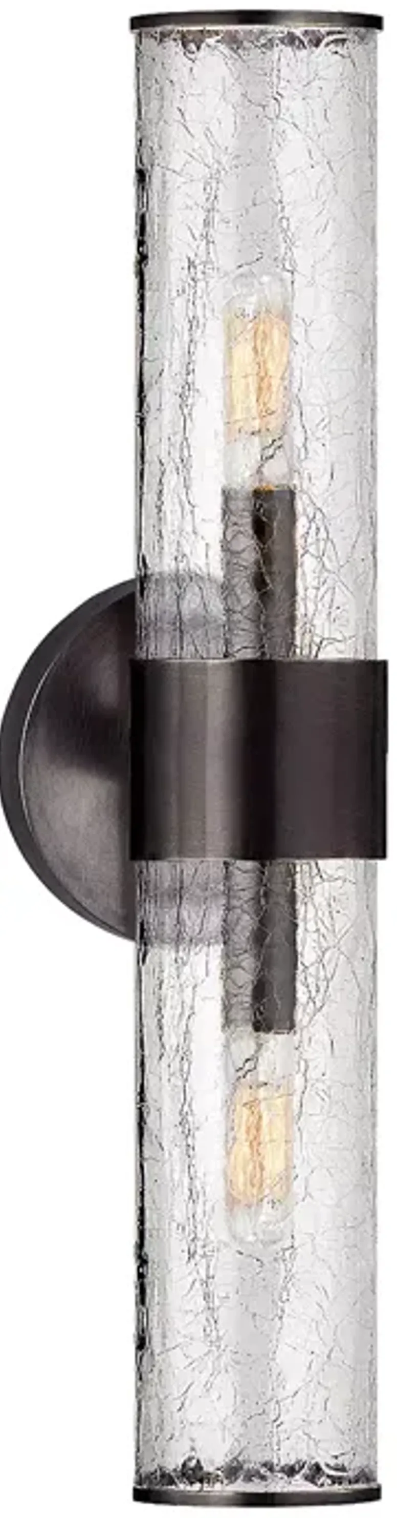 Kelly Wearstler Liaison 2 Light Medium Sconce with Crackle Glass Shade