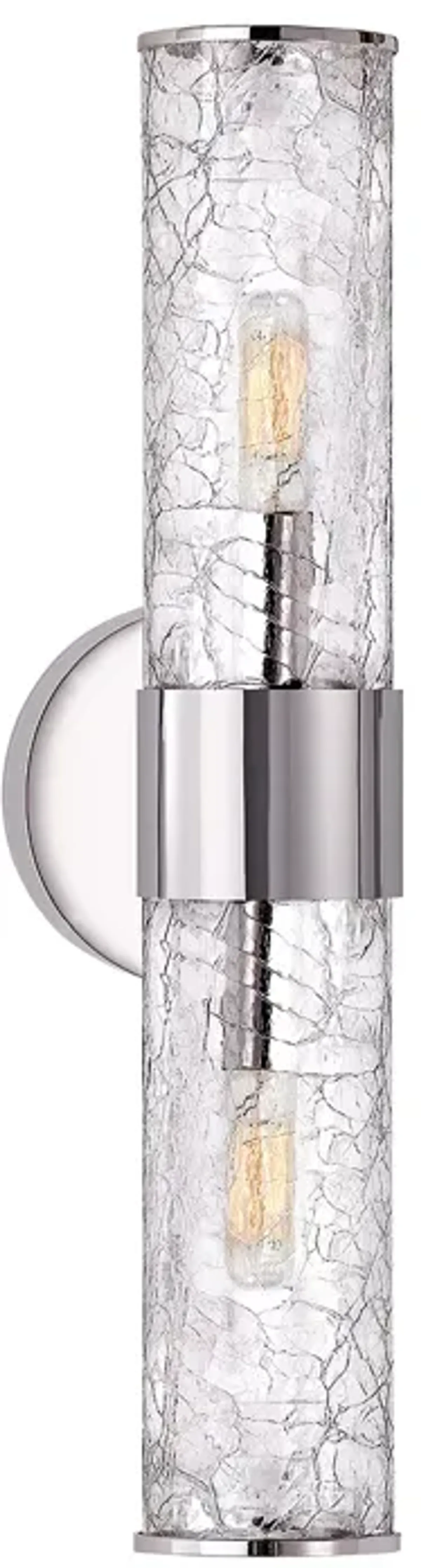 Kelly Wearstler Liaison 2 Light Medium Sconce with Crackle Glass Shade