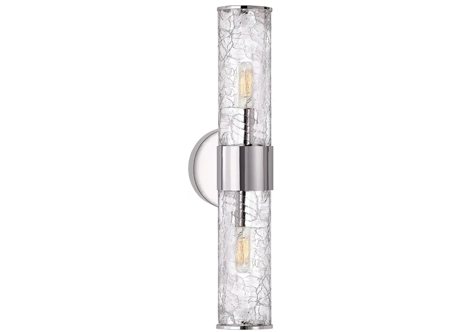 Kelly Wearstler Liaison 2 Light Medium Sconce with Crackle Glass Shade