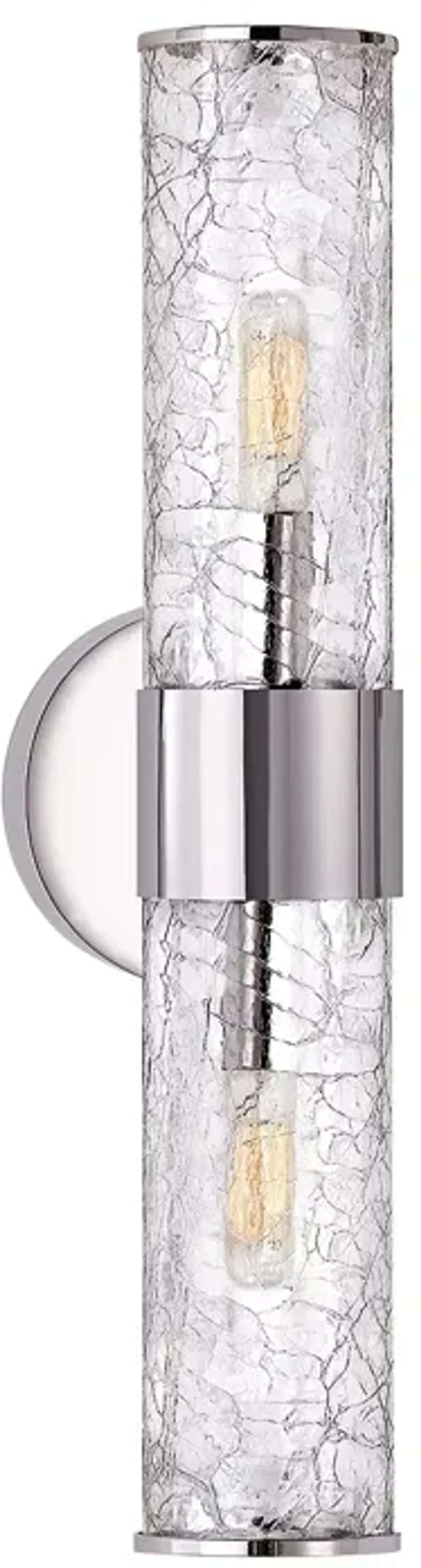 Kelly Wearstler Liaison 2 Light Medium Sconce with Crackle Glass Shade