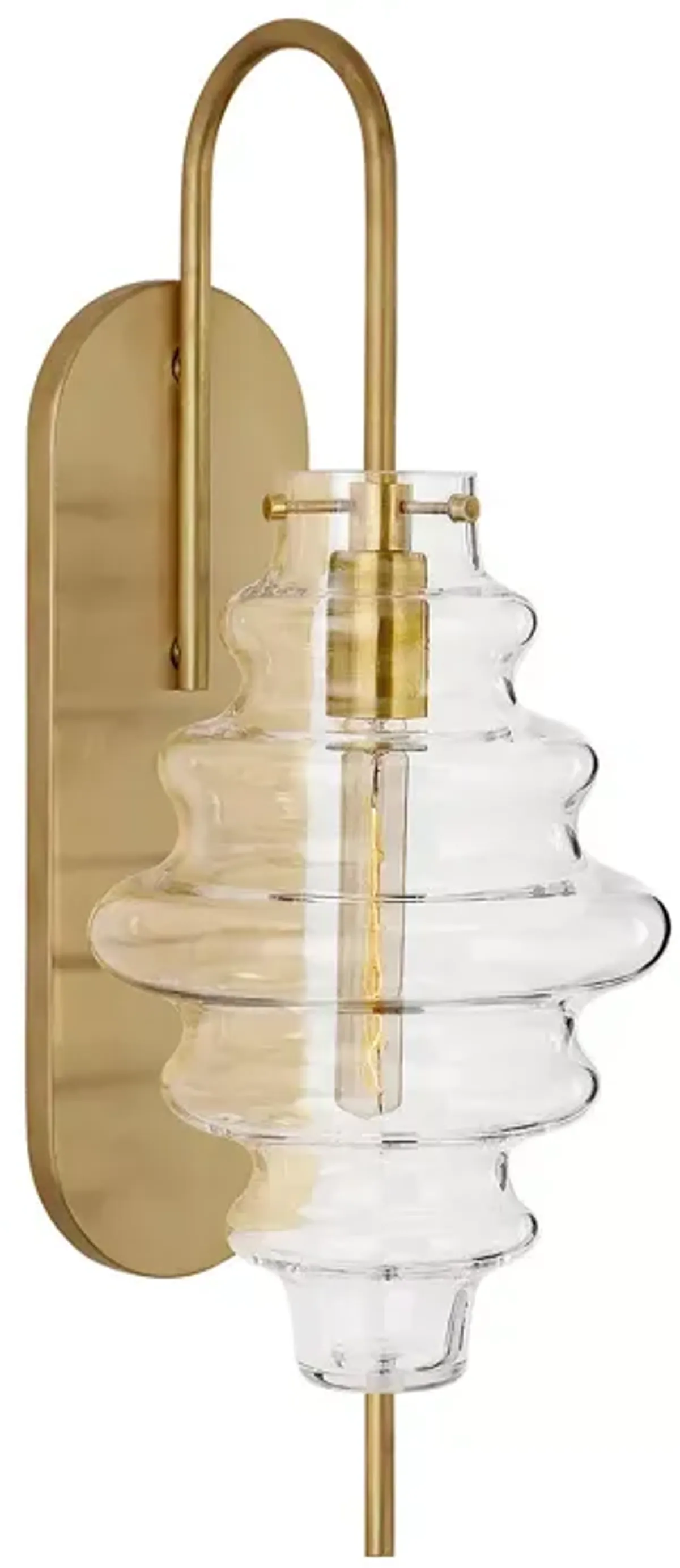 Kelly Wearstler Tableau Large Sconce with Clear Glass Shade