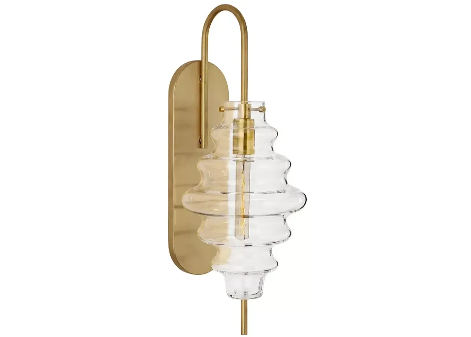 Kelly Wearstler Tableau Large Sconce with Clear Glass Shade