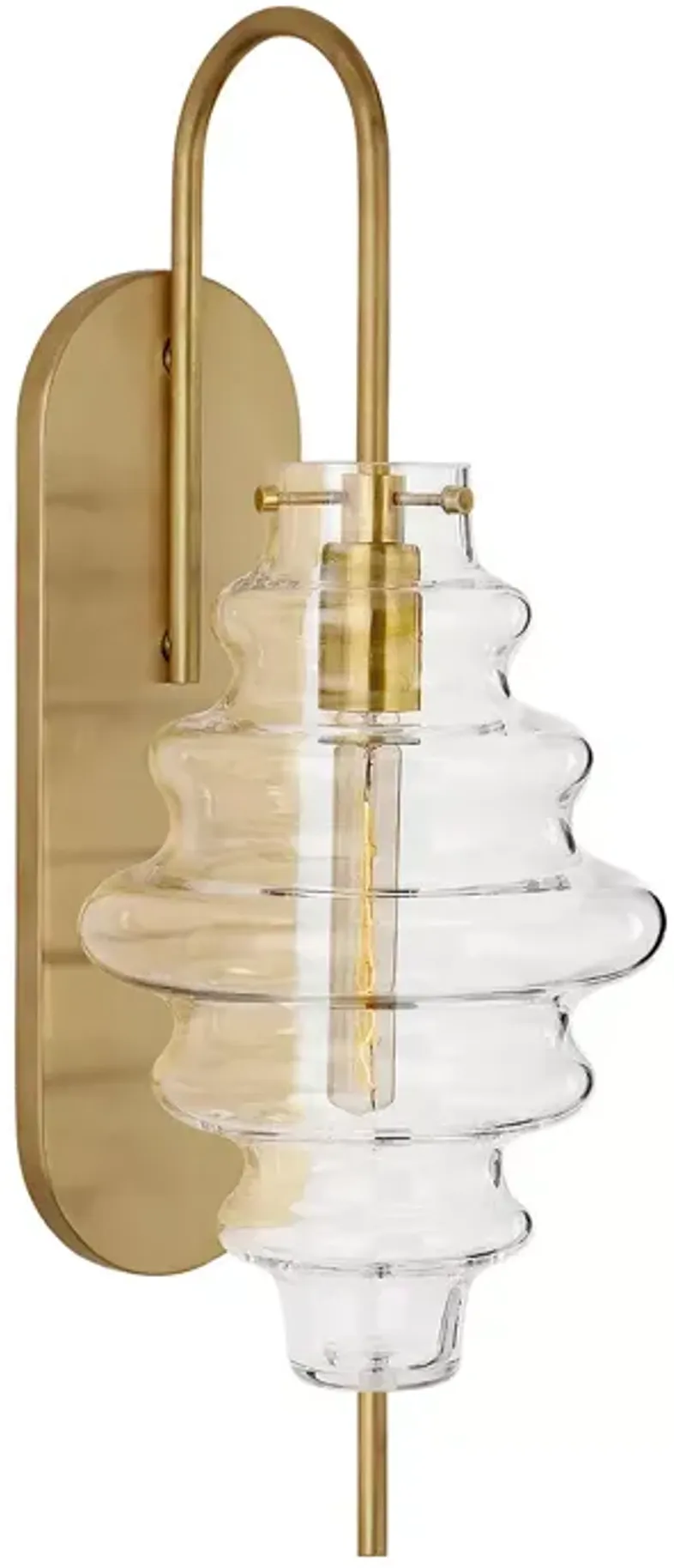 Kelly Wearstler Tableau Large Sconce with Clear Glass Shade