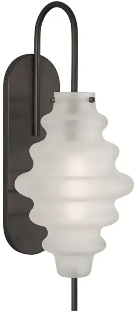Kelly Wearstler Tableau Large Sconce with Volcanic Glass Shade