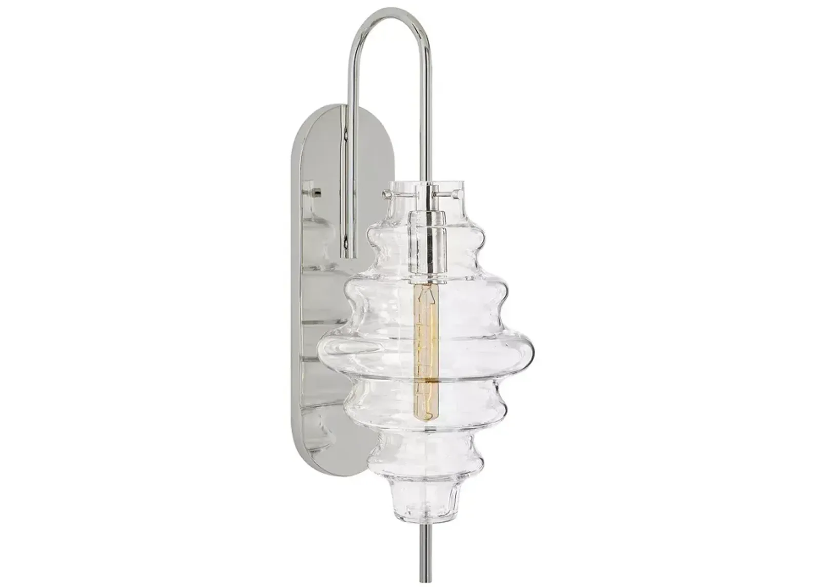 Kelly Wearstler Tableau Large Sconce with Clear Glass Shade