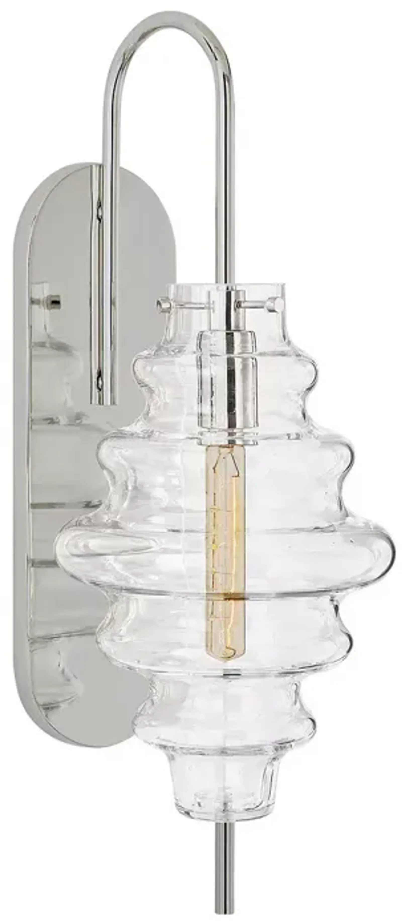 Kelly Wearstler Tableau Large Sconce with Clear Glass Shade