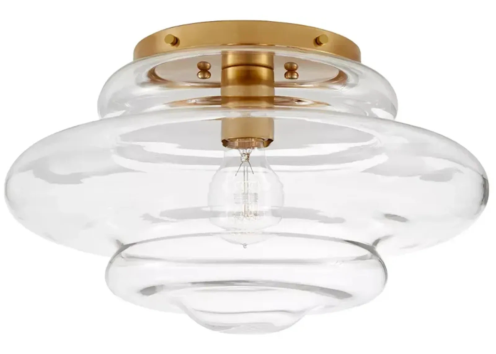 Kelly Wearstler Tableau Medium Flush Mount with Clear Glass Shade