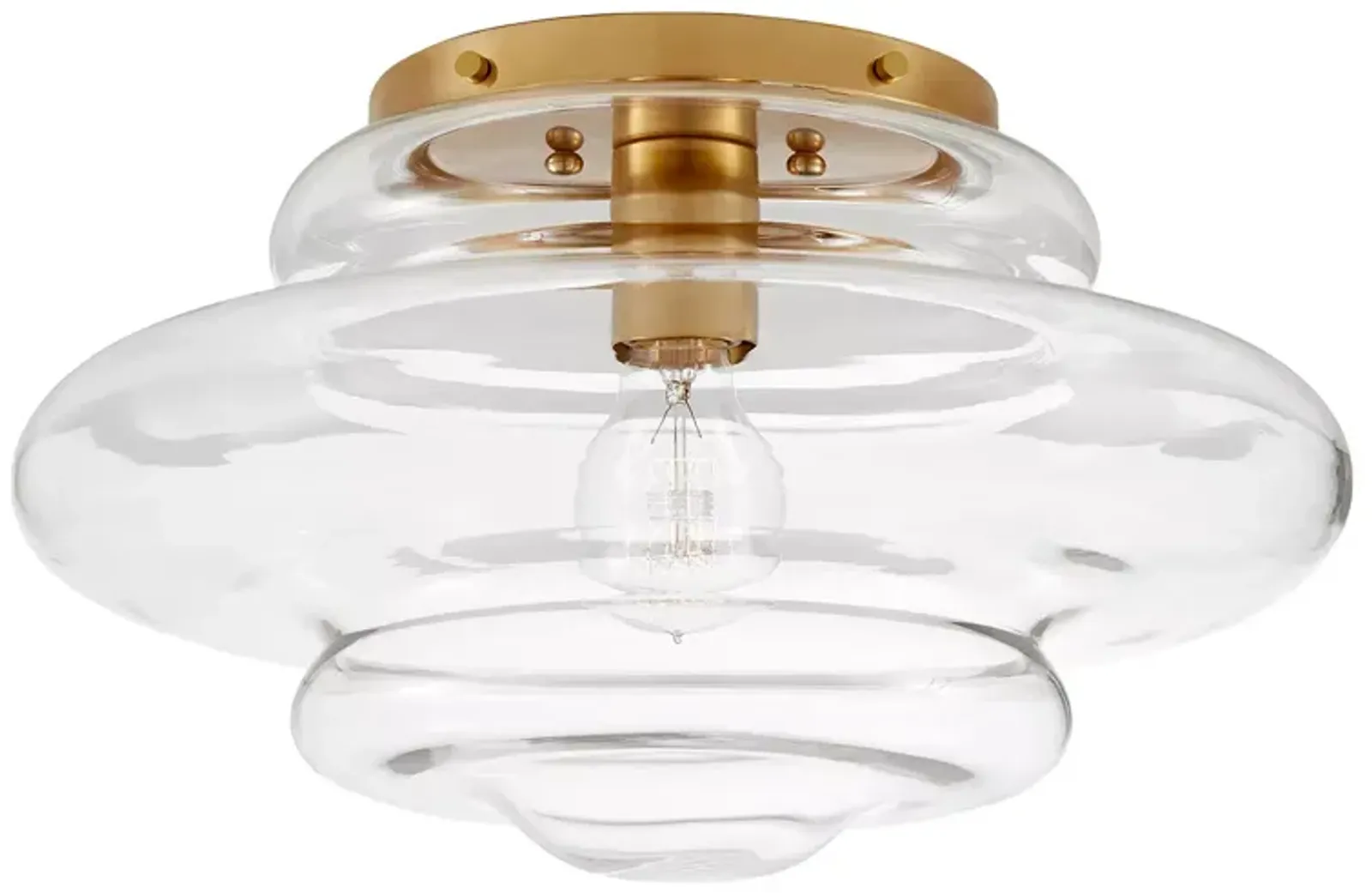 Kelly Wearstler Tableau Medium Flush Mount with Clear Glass Shade