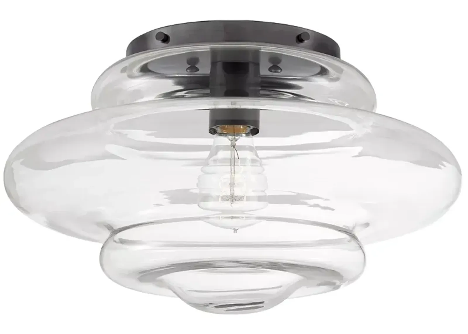 Kelly Wearstler Tableau Medium Flush Mount with Clear Glass Shade