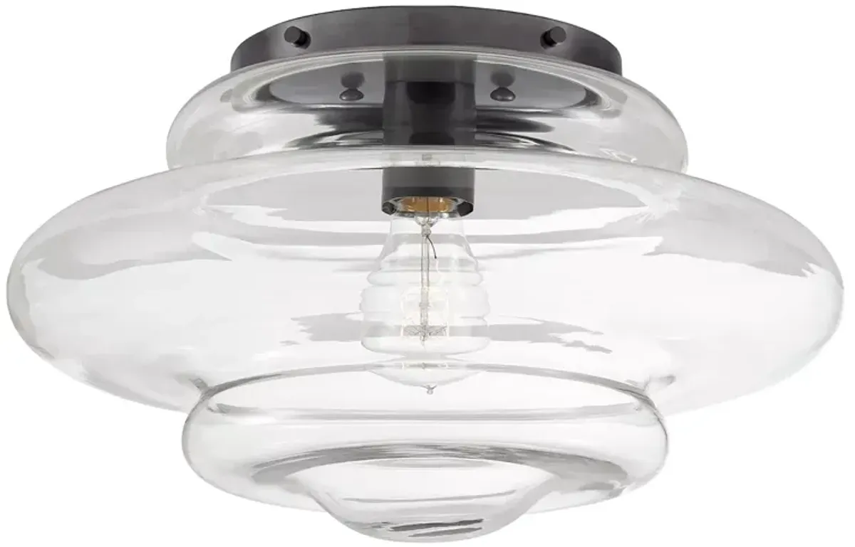 Kelly Wearstler Tableau Medium Flush Mount with Clear Glass Shade