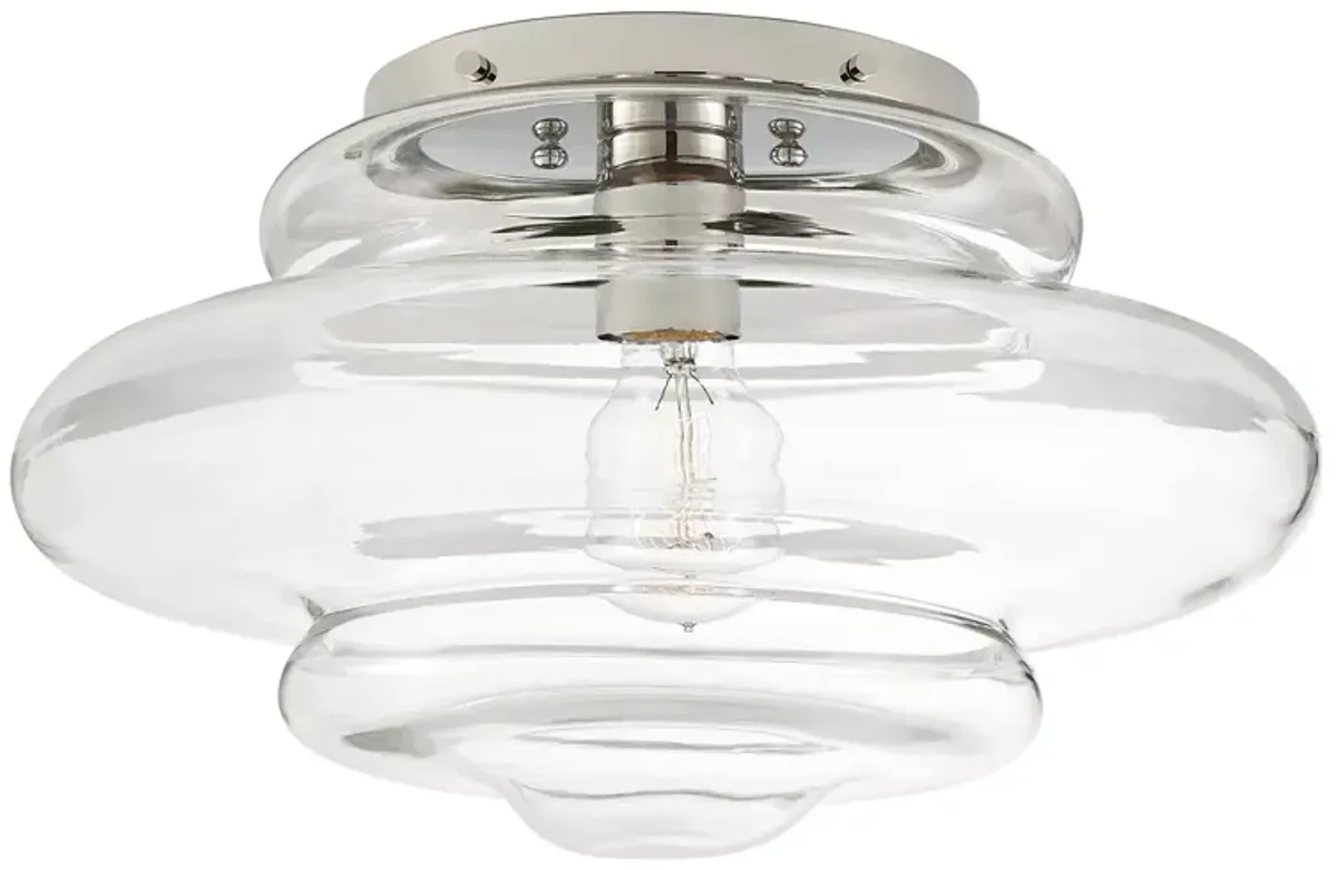 Kelly Wearstler Tableau Medium Flush Mount with Clear Glass Shade