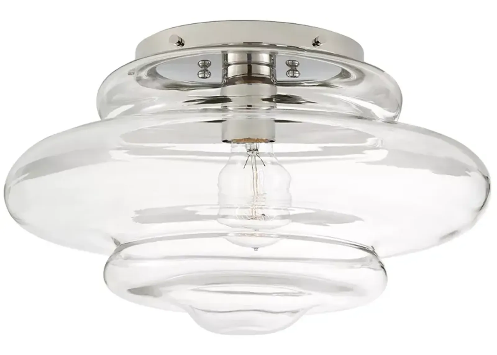 Kelly Wearstler Tableau Medium Flush Mount with Clear Glass Shade