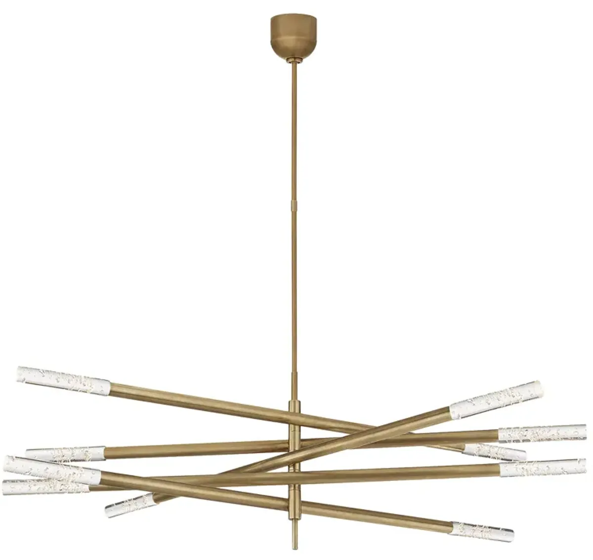 Kelly Wearstler Rousseau Grande 10 Light Articulating Chandelier with Seeded Glass