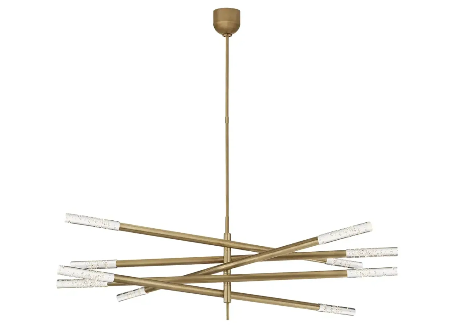 Kelly Wearstler Rousseau Grande 10 Light Articulating Chandelier with Seeded Glass