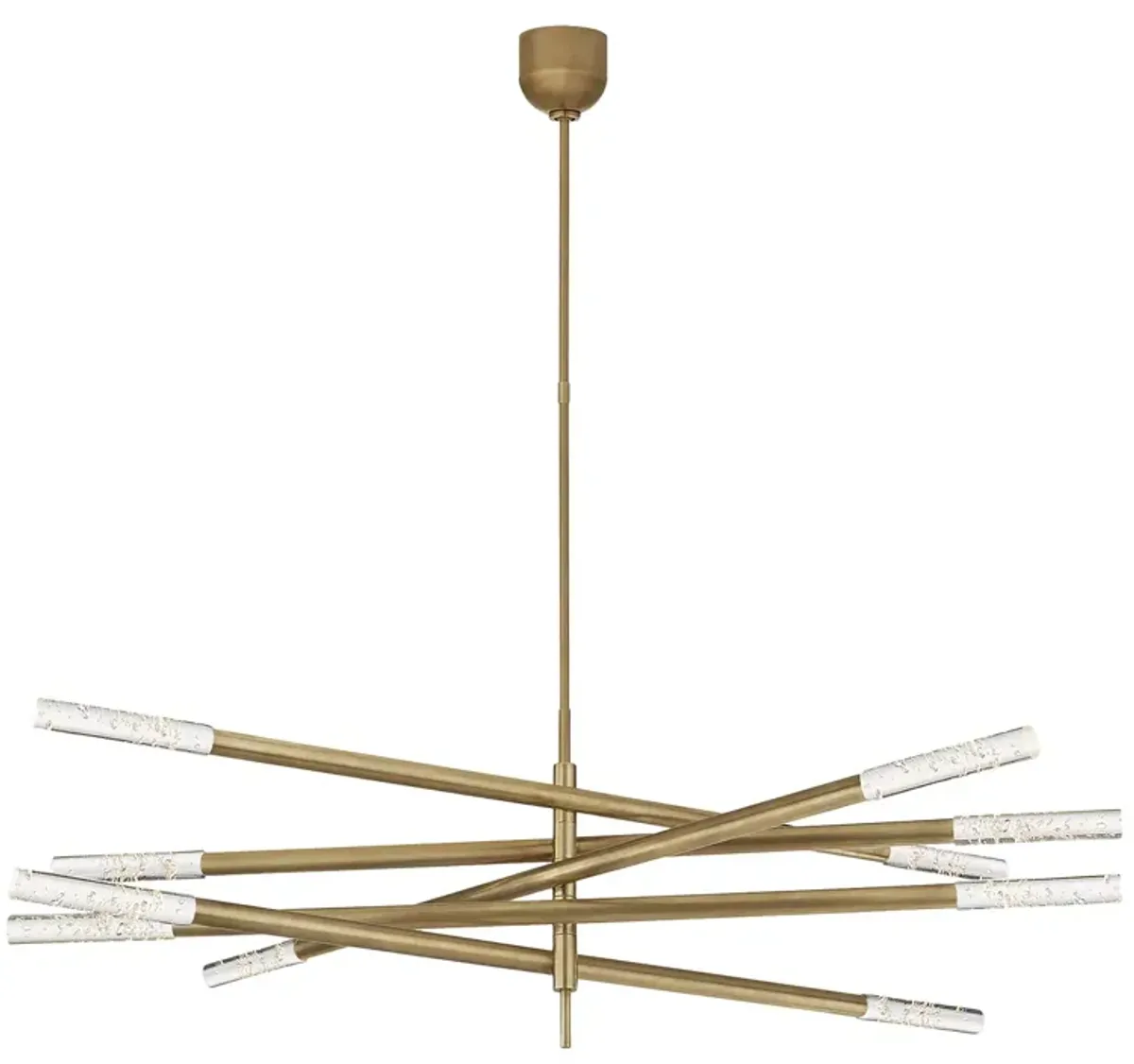 Kelly Wearstler Rousseau Grande 10 Light Articulating Chandelier with Seeded Glass