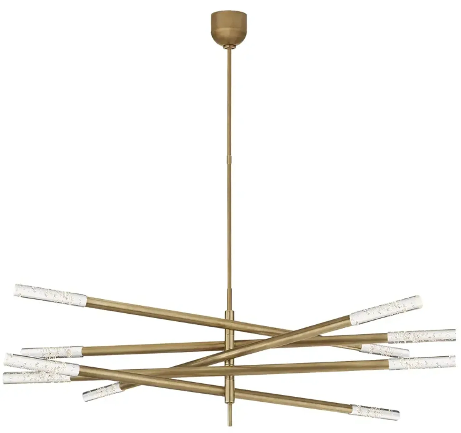 Kelly Wearstler Rousseau Grande 10 Light Articulating Chandelier with Seeded Glass