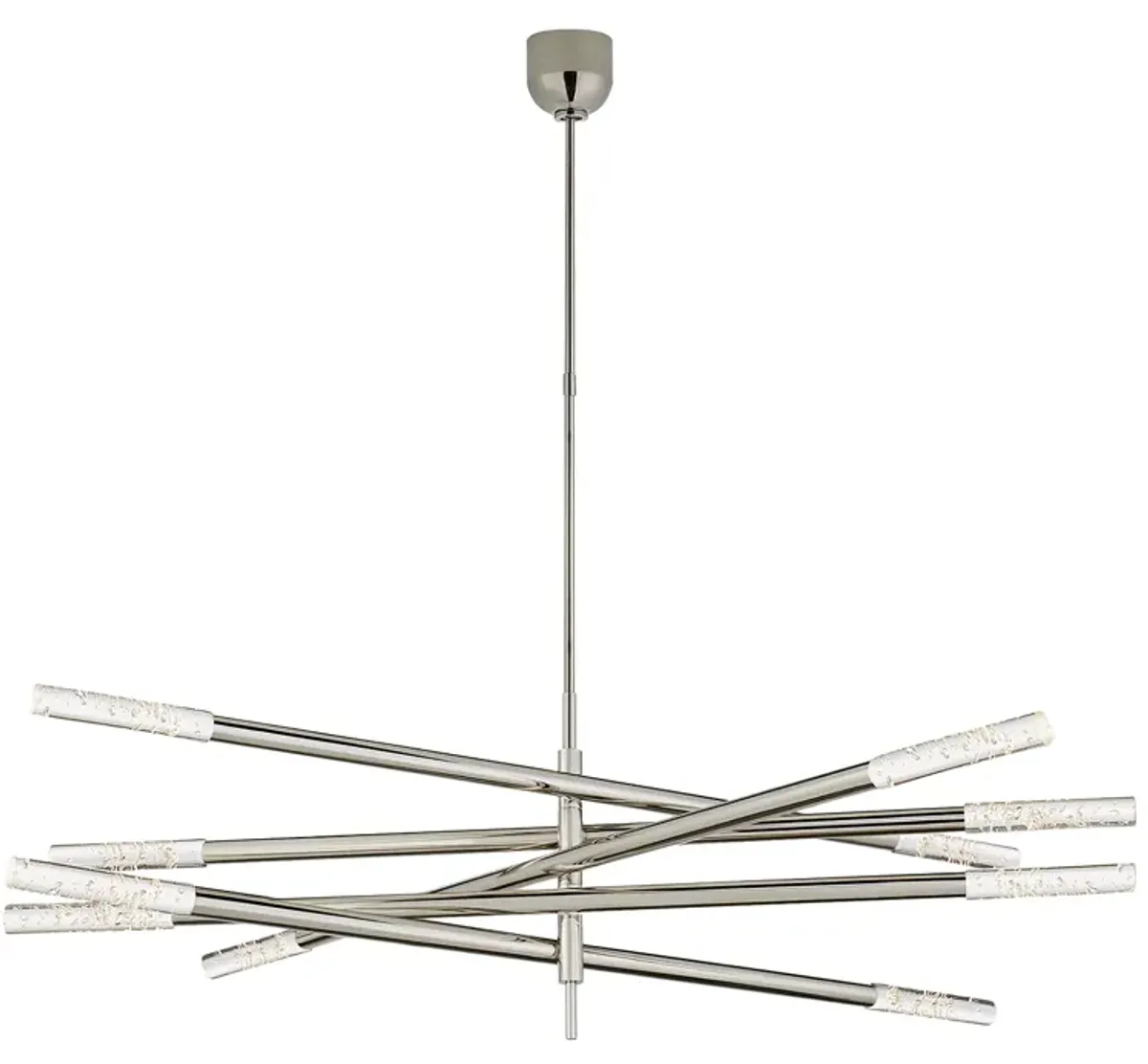 Kelly Wearstler Rousseau Grande 10 Light Articulating Chandelier with Seeded Glass