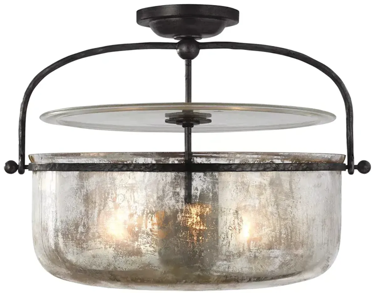 Chapman & Myers Lorford Medium Semi-Flush Lantern Light