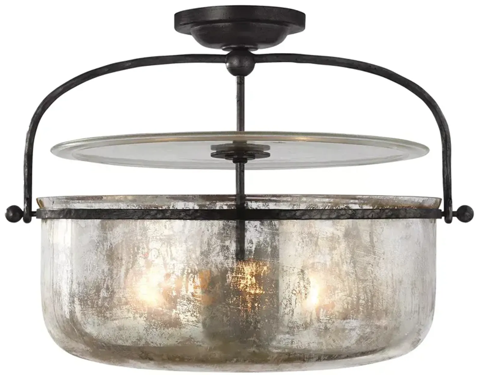 Chapman & Myers Lorford Medium Semi-Flush Lantern Light