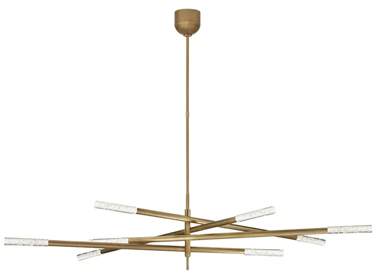 Kelly Wearstler Rousseau Grande 8 Light Articulating Chandelier with Seeded Glass