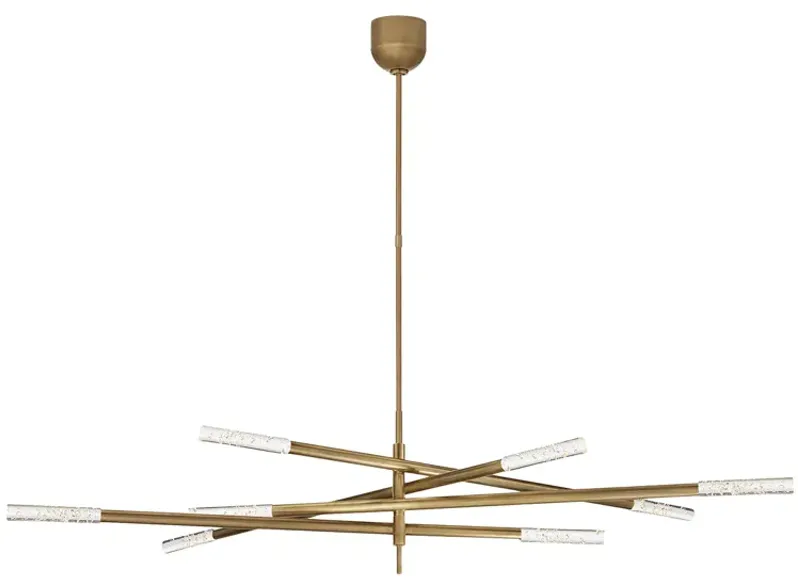 Kelly Wearstler Rousseau Grande 8 Light Articulating Chandelier with Seeded Glass