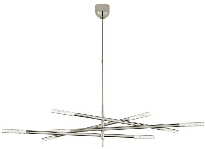 Kelly Wearstler Rousseau Grande 8 Light Articulating Chandelier with Seeded Glass