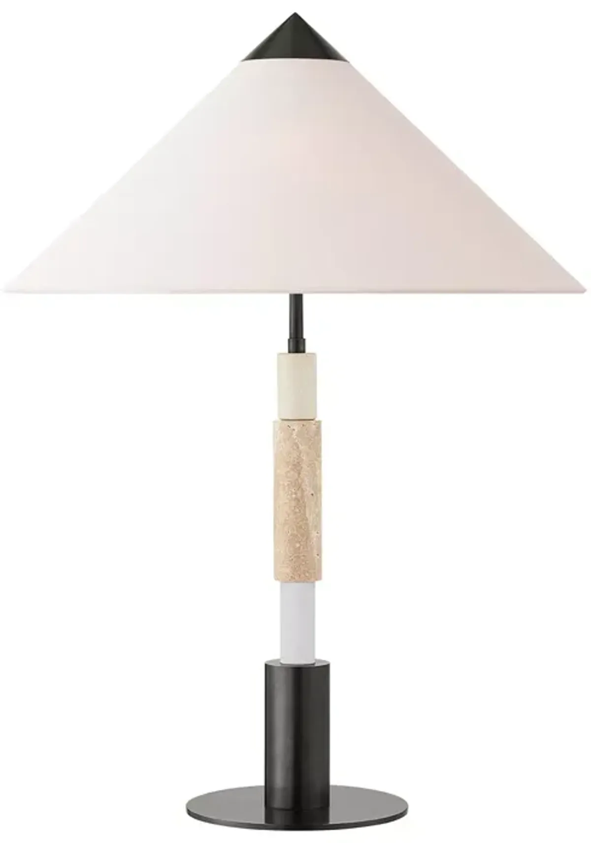 Kelly Wearstler Mira Medium Stacked Table Lamp with Linen Shade