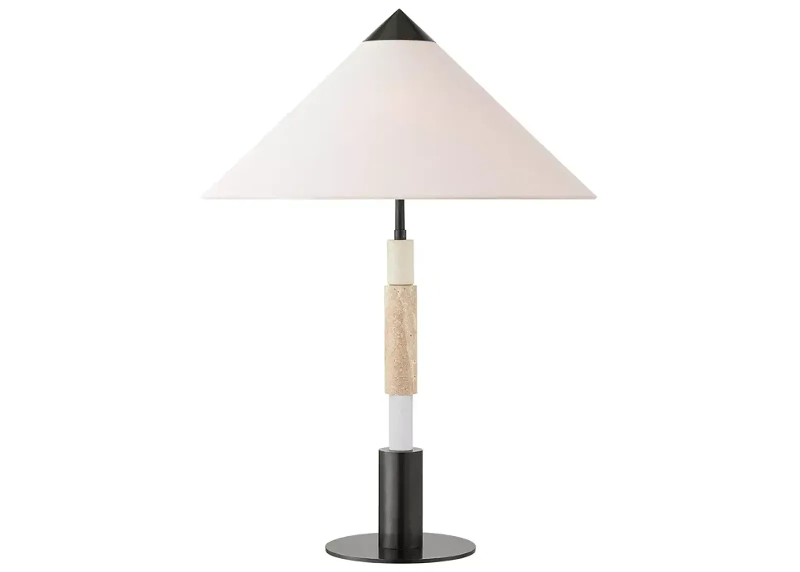 Kelly Wearstler Mira Medium Stacked Table Lamp with Linen Shade