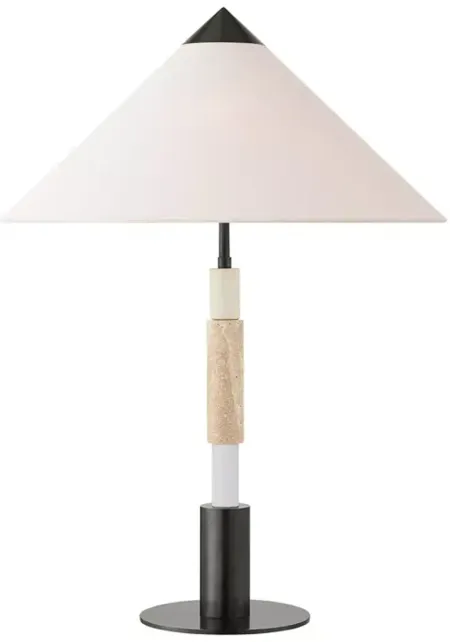Kelly Wearstler Mira Medium Stacked Table Lamp with Linen Shade