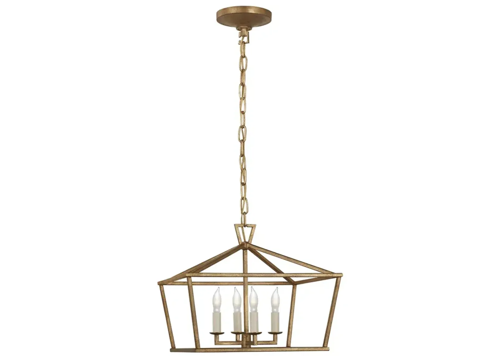 Chapman & Myers Darlana Small Wide Semi-Flush Mount Lantern