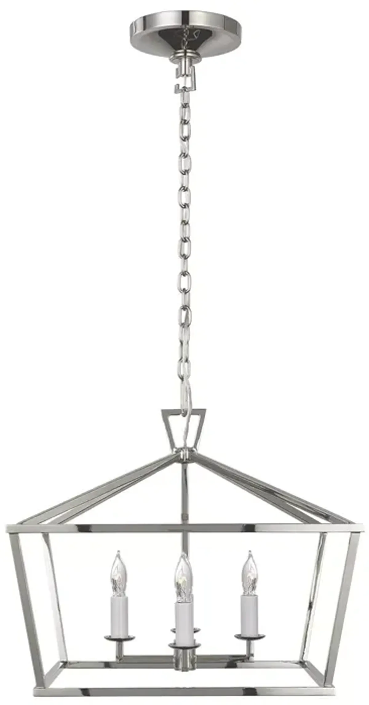 Chapman & Myers Darlana Small Wide Semi-Flush Mount Lantern