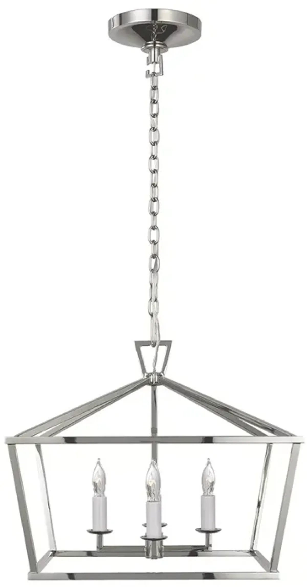 Chapman & Myers Darlana Small Wide Semi-Flush Mount Lantern