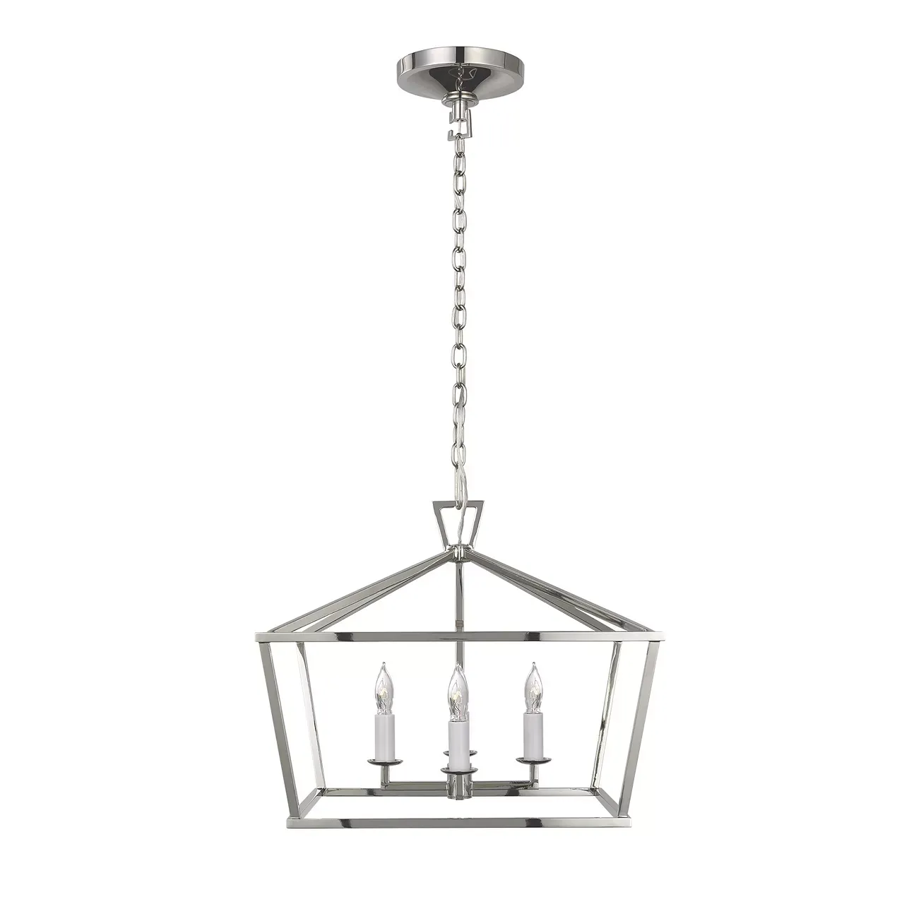 Chapman & Myers Darlana Small Wide Semi-Flush Mount Lantern