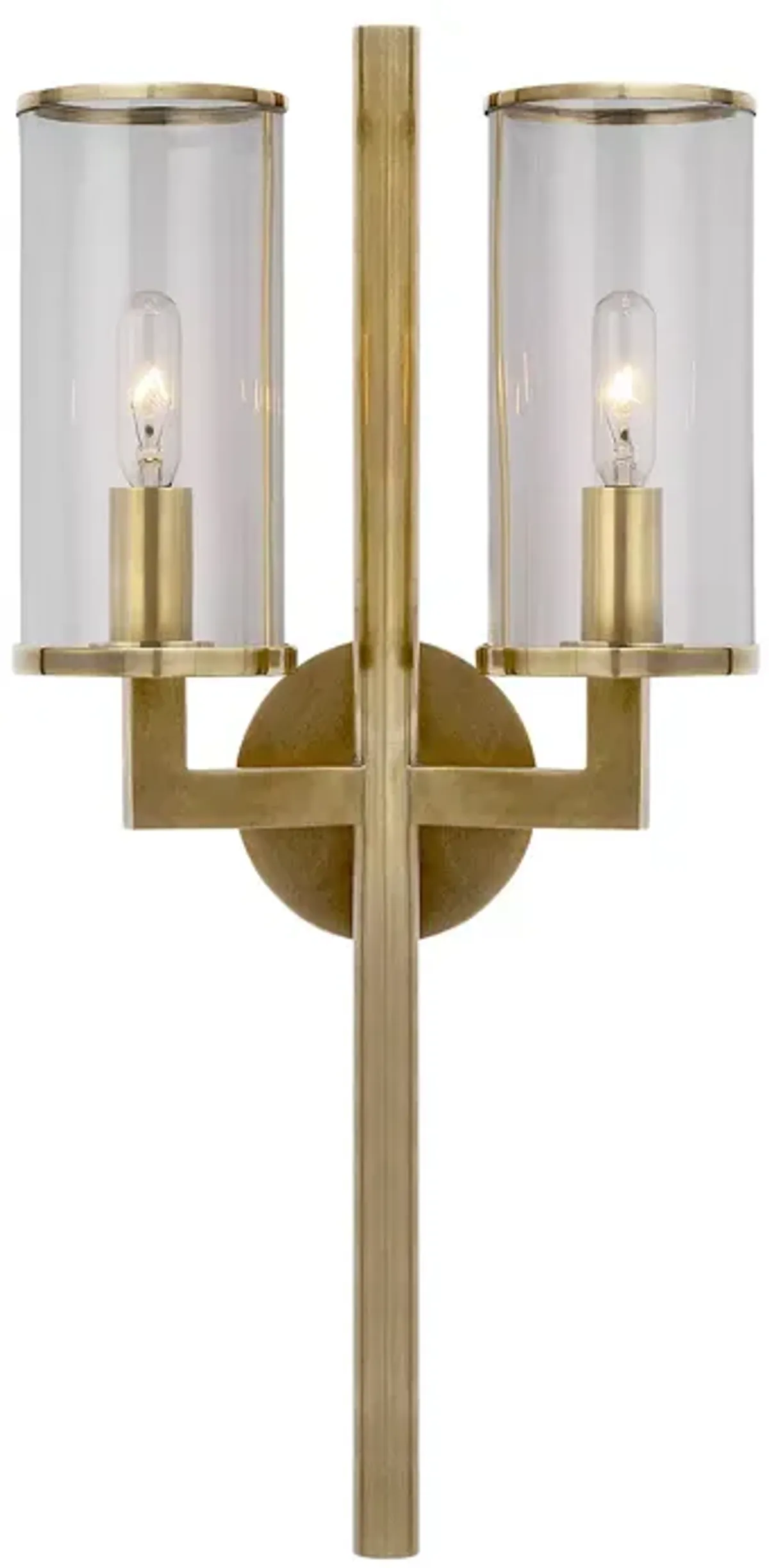 Kelly Wearstler Liaison Double Sconce with Clear Glass