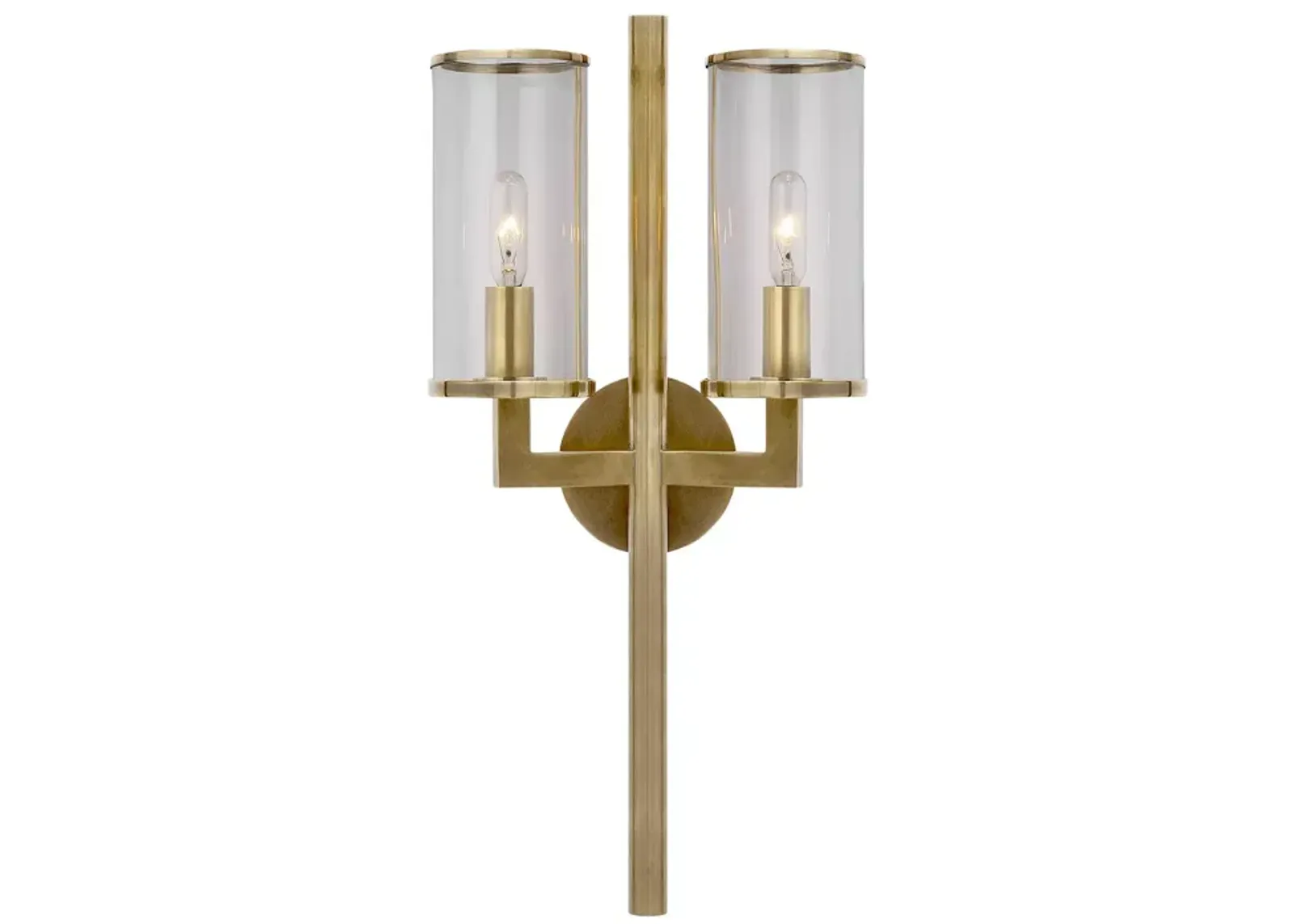 Kelly Wearstler Liaison Double Sconce with Clear Glass