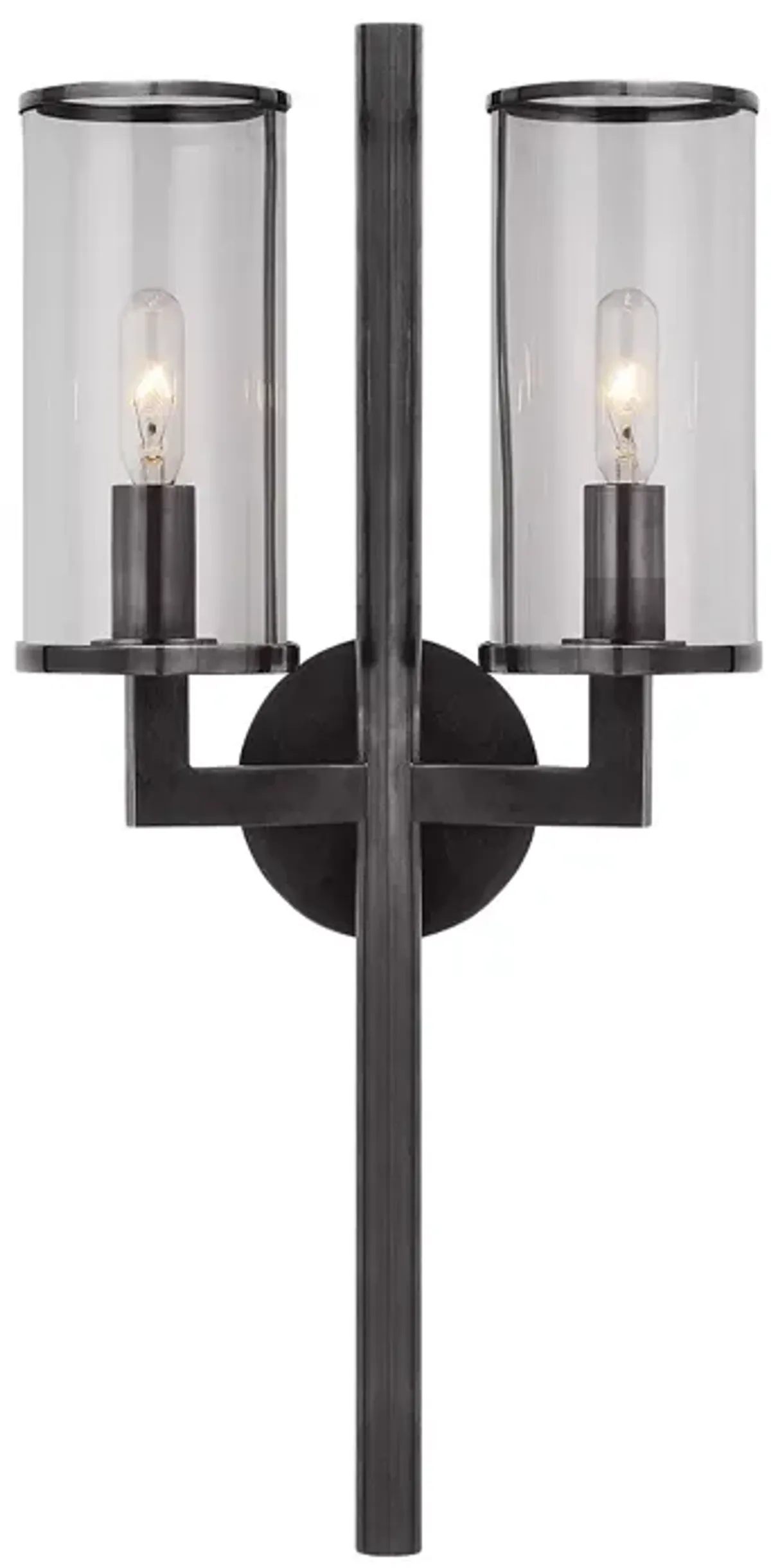 Kelly Wearstler Liaison Double Sconce with Clear Glass