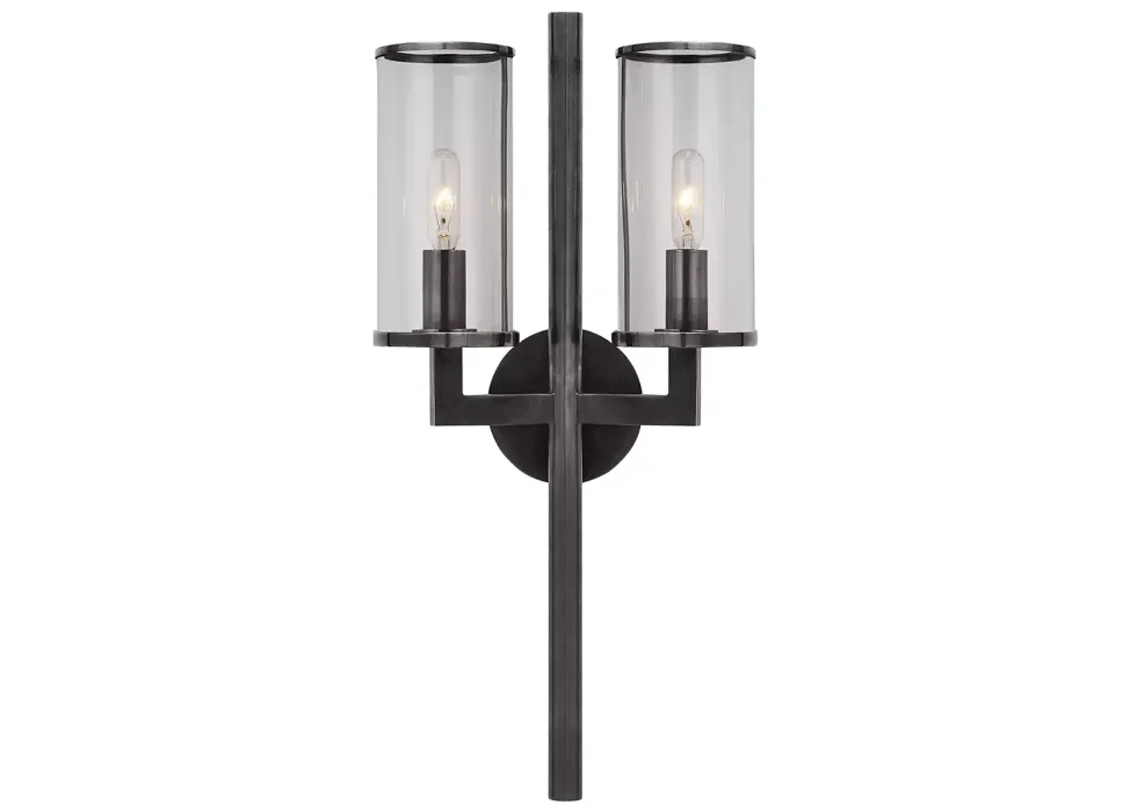 Kelly Wearstler Liaison Double Sconce with Clear Glass