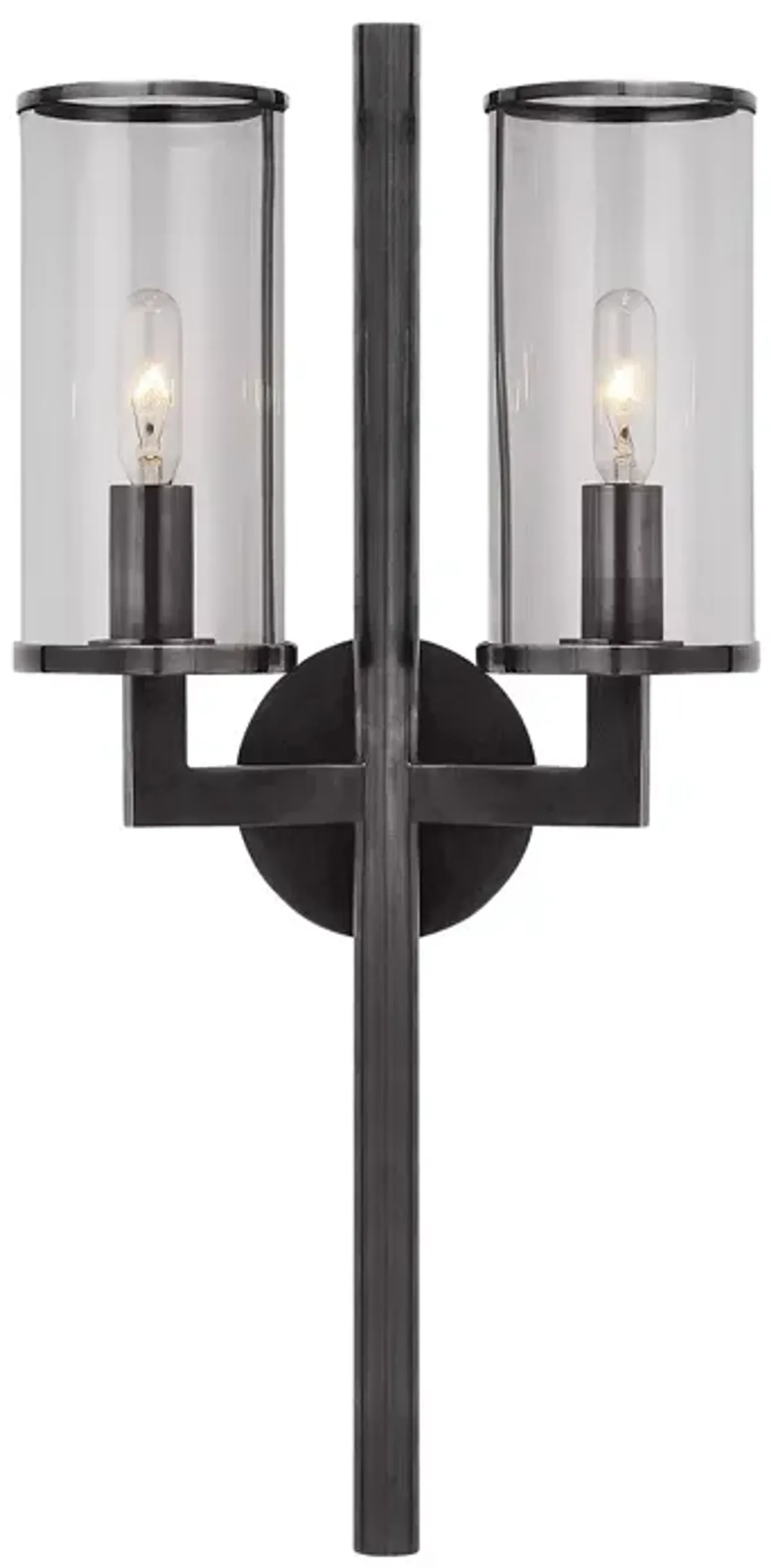 Kelly Wearstler Liaison Double Sconce with Clear Glass