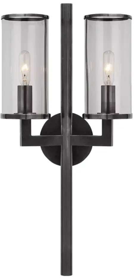 Kelly Wearstler Liaison Double Sconce with Clear Glass