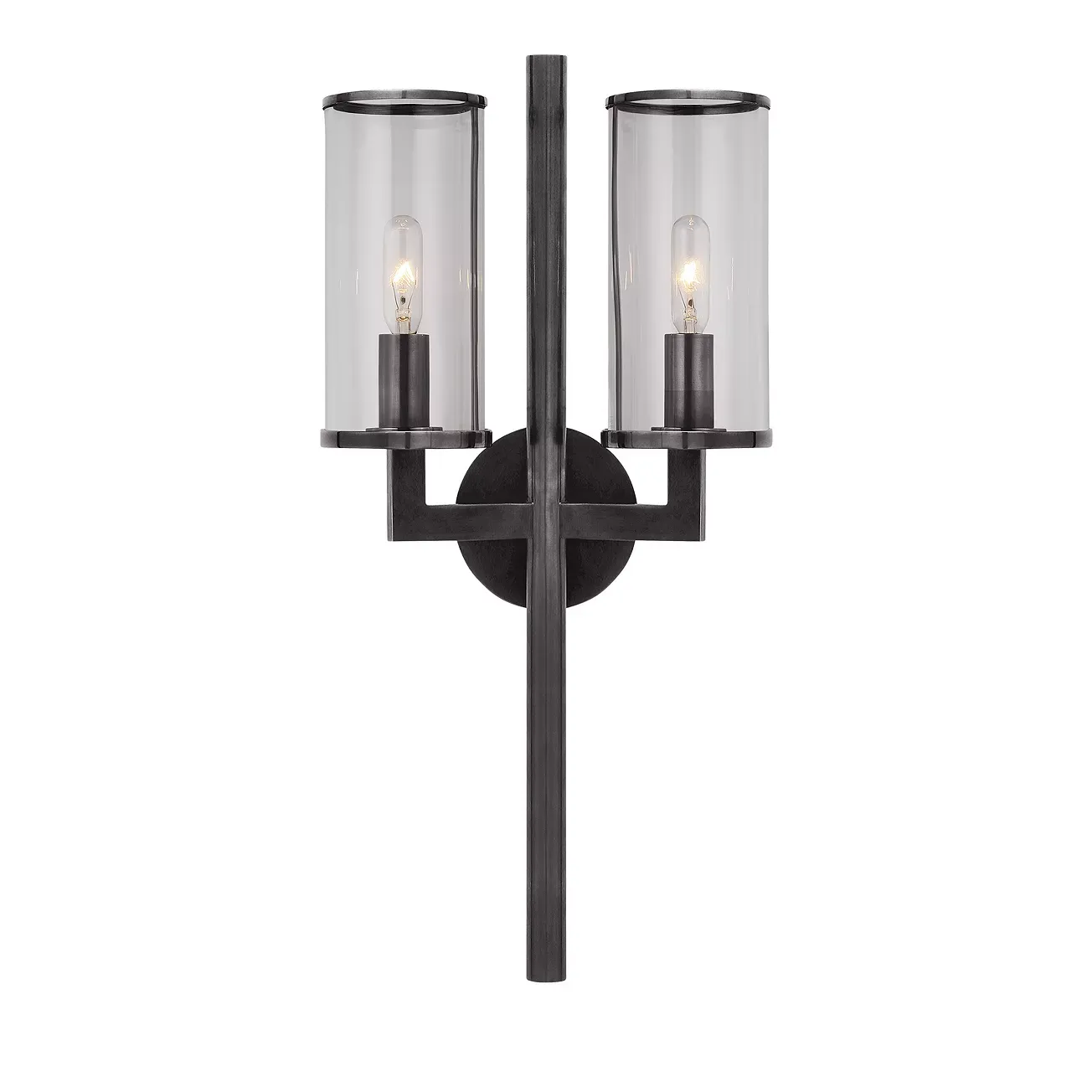 Kelly Wearstler Liaison Double Sconce with Clear Glass