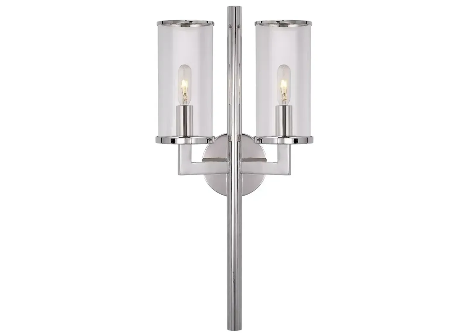 Kelly Wearstler Liaison Double Sconce with Clear Glass