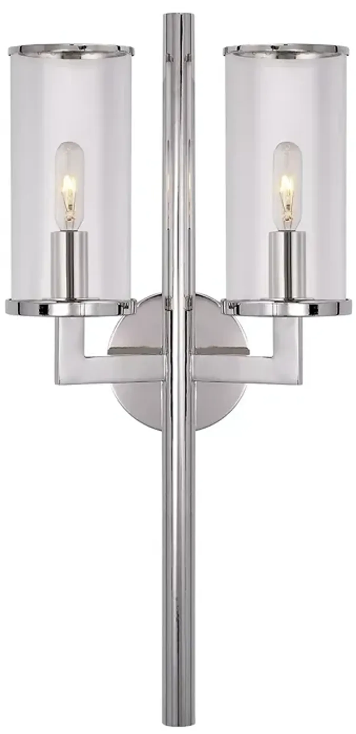 Kelly Wearstler Liaison Double Sconce with Clear Glass