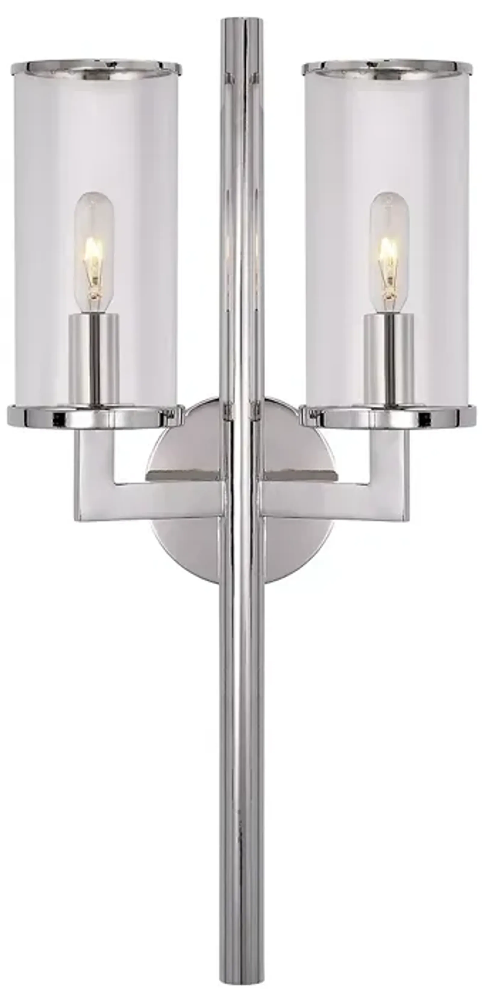 Kelly Wearstler Liaison Double Sconce with Clear Glass