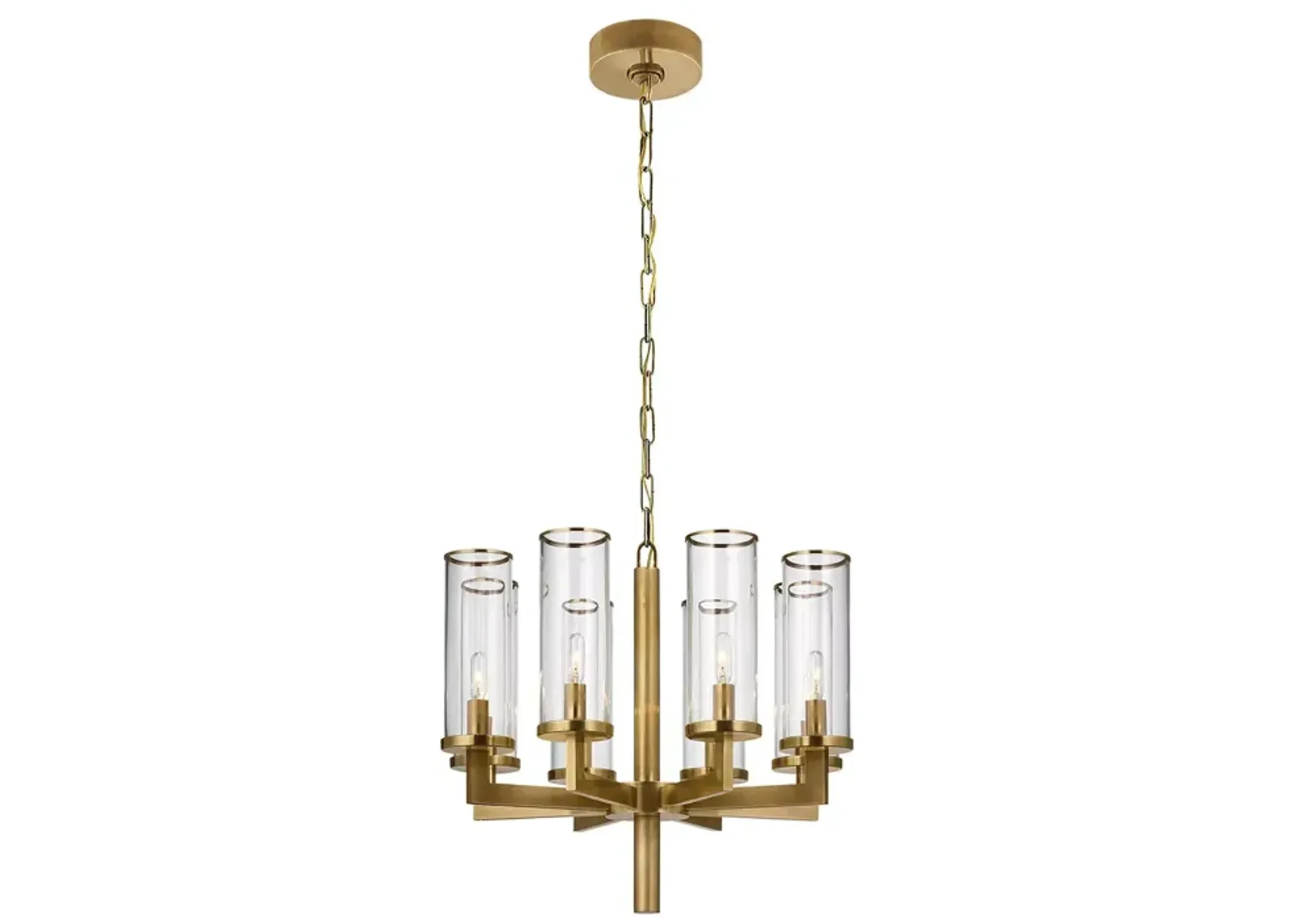 Kelly Wearstler Liaison Single Tier 8 Light Chandelier with Clear Glass