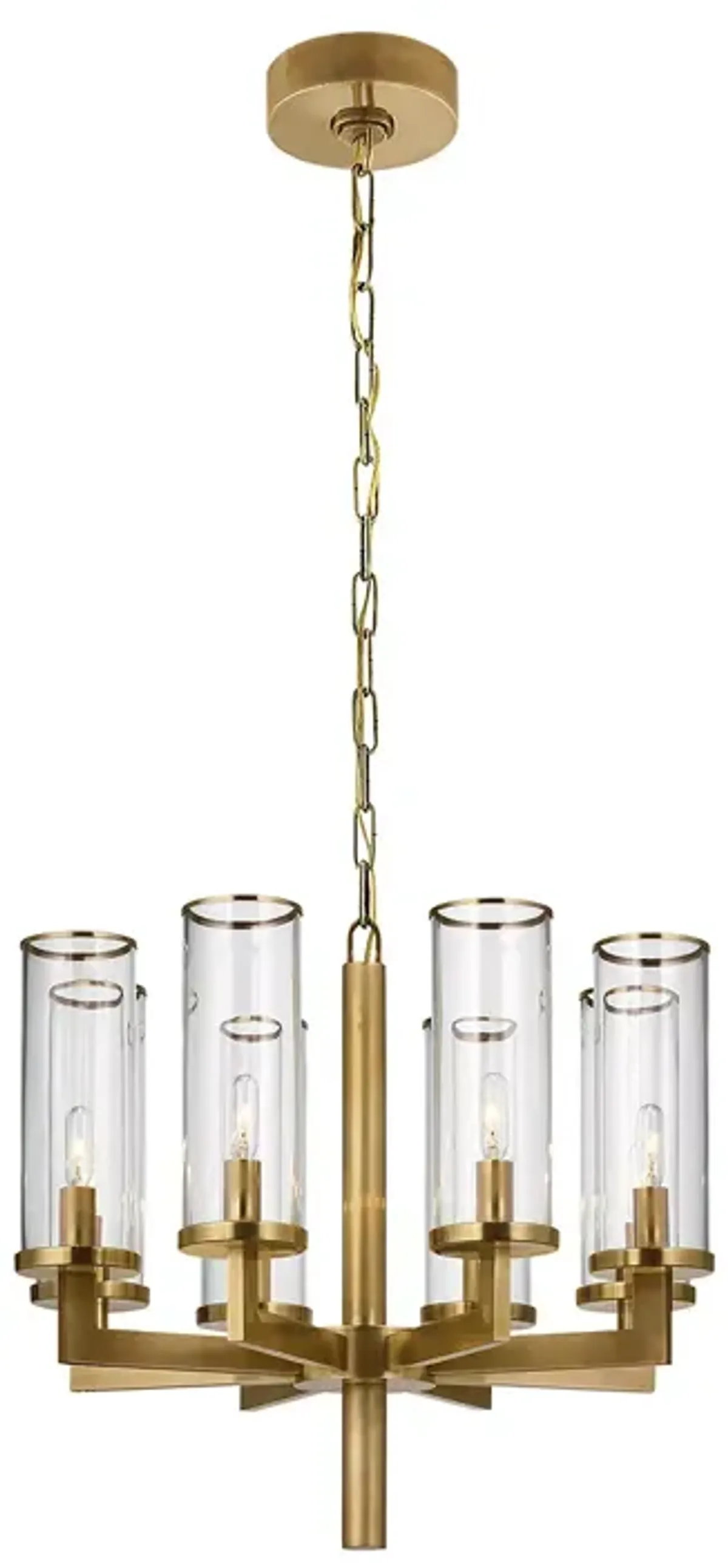 Kelly Wearstler Liaison Single Tier 8 Light Chandelier with Clear Glass