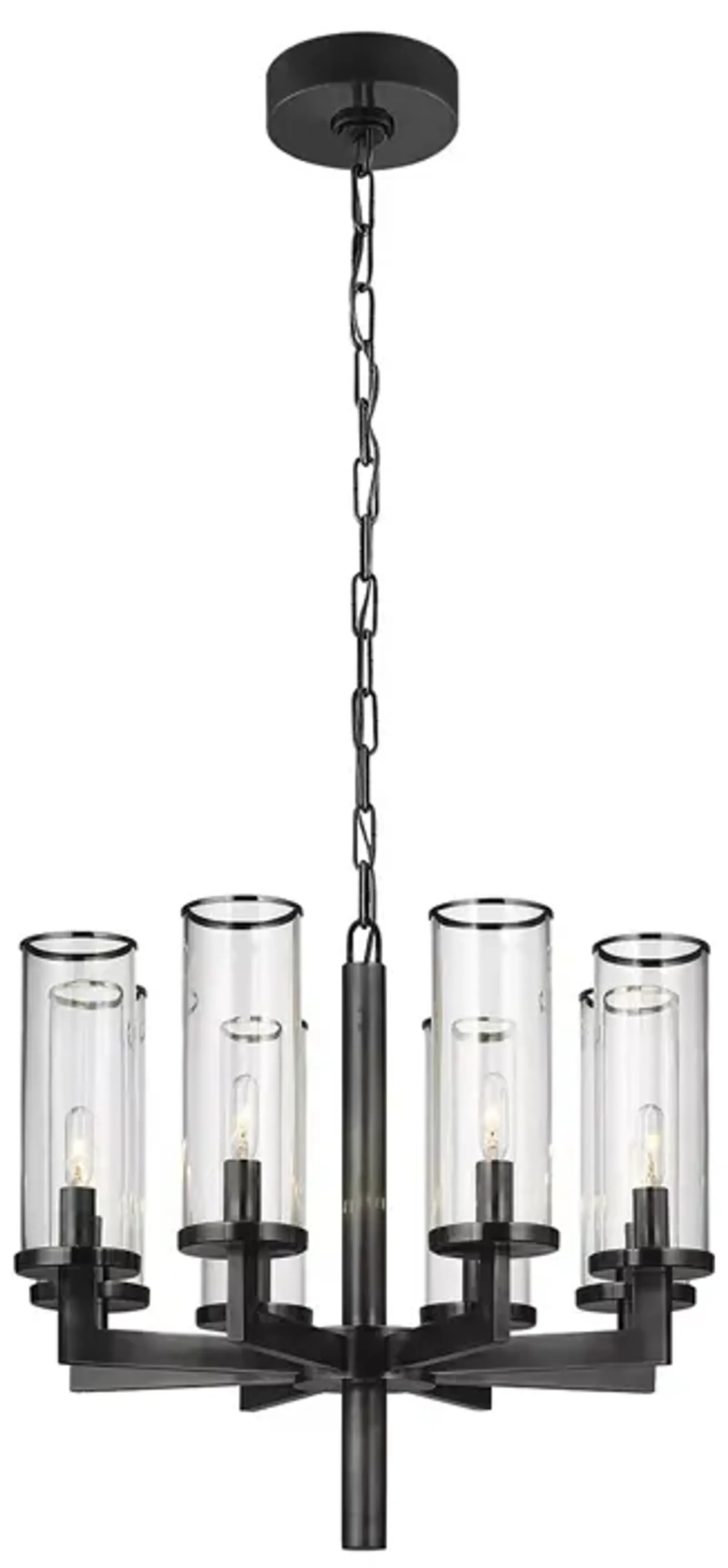 Kelly Wearstler Liaison Single Tier 8 Light Chandelier with Clear Glass