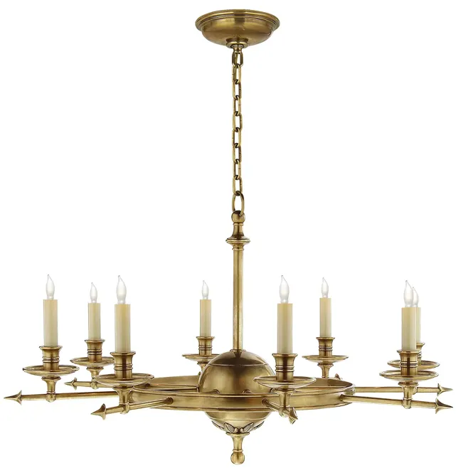 Chapman & Myers Leaf and Arrow Large Chandelier