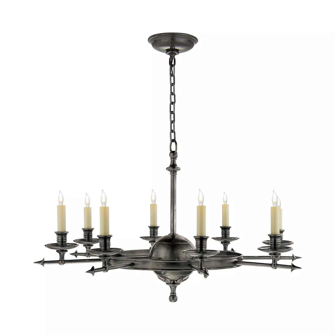 Chapman & Myers Leaf and Arrow Large Chandelier
